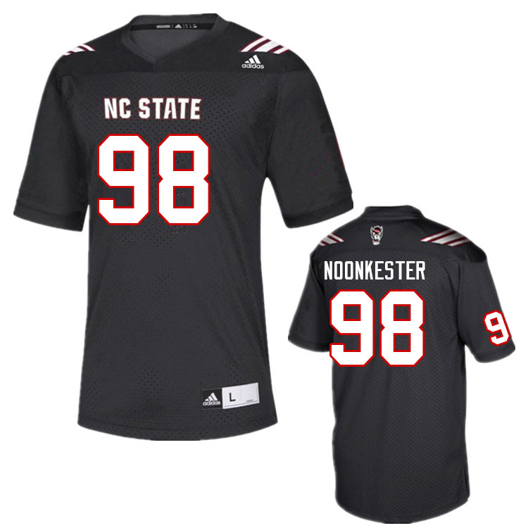 Men #98 Caden Noonkester NC State Wolfpack College Football Jerseys Sale-Black - Click Image to Close